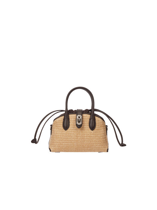 Vunque Toque Raffia Hermit Cross S Brown
