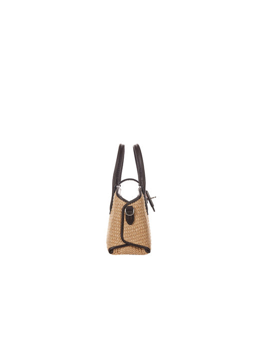 Vunque Toque Raffia Hermit Cross S Brown