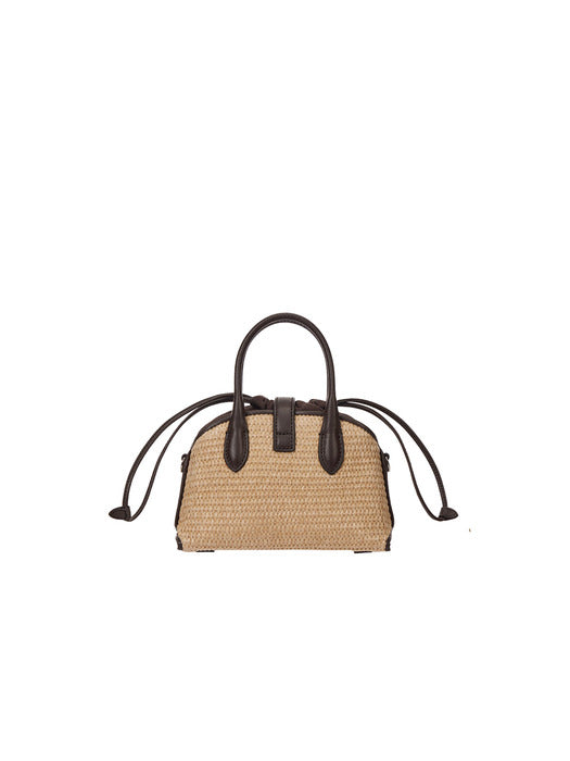 Vunque Toque Raffia Hermit Cross S (Toque Raffia Hermit Cross Small) Brown