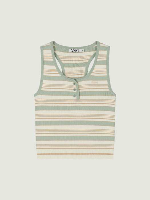 Grove 25Ss Frankie Stripe Sleeveless (Mint Stripe)