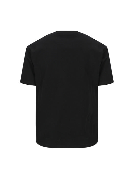 (ESSENTIAL) UNISEX PALM TREE RESORT T-SHIRT atb1408u(BLACK)
