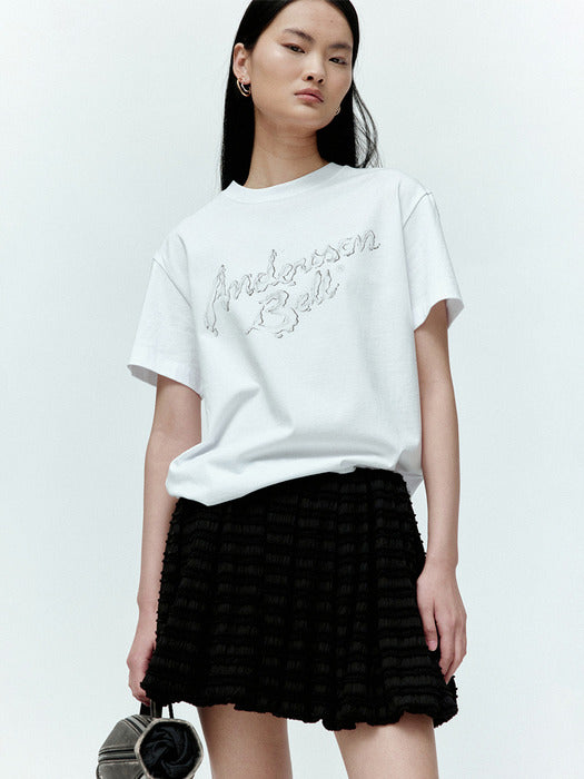 (ESSENTIAL) UNISEX LIQUID LOGO T-SHIRT atb1405u(WHITE)