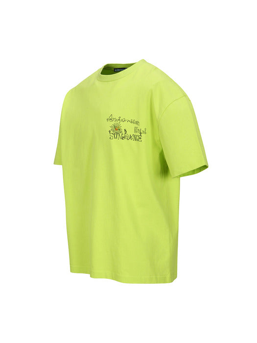 (ESSENTIAL) UNISEX SUN DANCE T-SHIRT atb1403u(LIME)