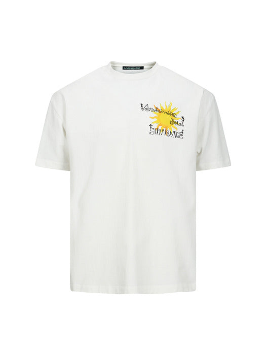 [andersson bell] (ESSENTIAL) UNISEX SUN DANCE T-SHIRT atb1402u(WHITE)