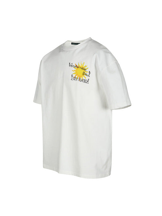 [andersson bell] (ESSENTIAL) UNISEX SUN DANCE T-SHIRT atb1402u(WHITE)
