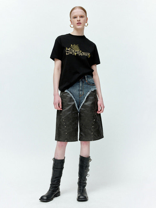 (ESSENTIAL) UNISEX SUN DANCE T-SHIRT atb1401u(BLACK)