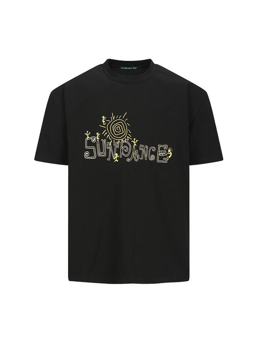 (ESSENTIAL) UNISEX SUN DANCE T-SHIRT atb1401u(BLACK)