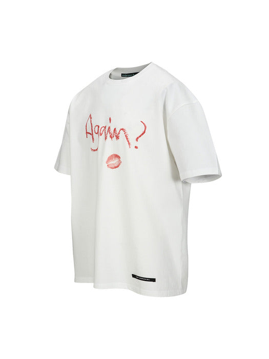 [andersson bell] (ESSENTIAL) UNISEX AGAIN LIP T-SHIRT atb1406u(WHITE)