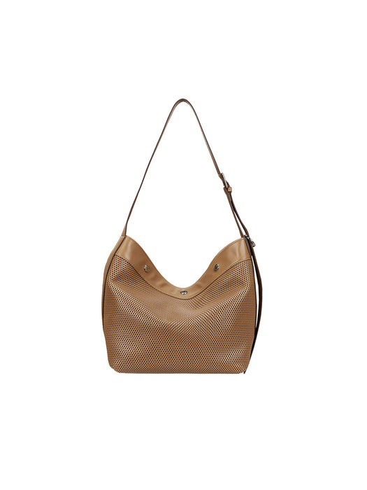 Perfec Button Up Net Hobo S (퍼펙 버튼 업 네트 호보 스몰) Caramel Brown