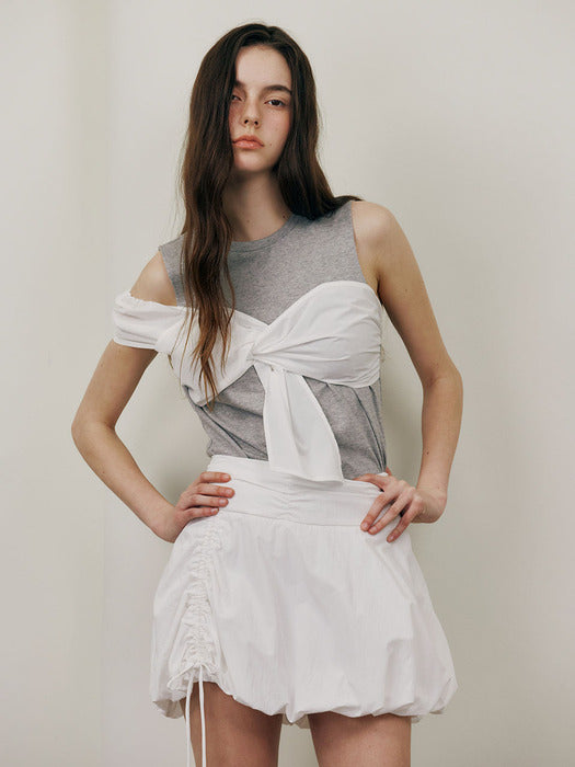 Raive Shirred Mini Skirt