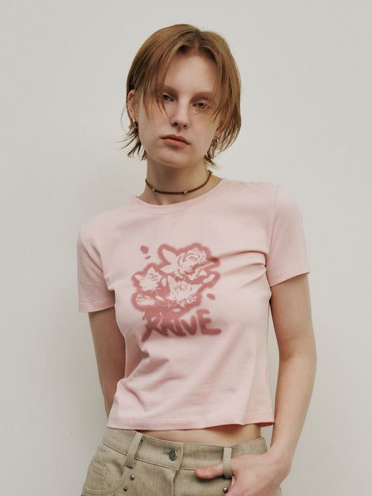 Raive Blur Rose Graphic T-shirt