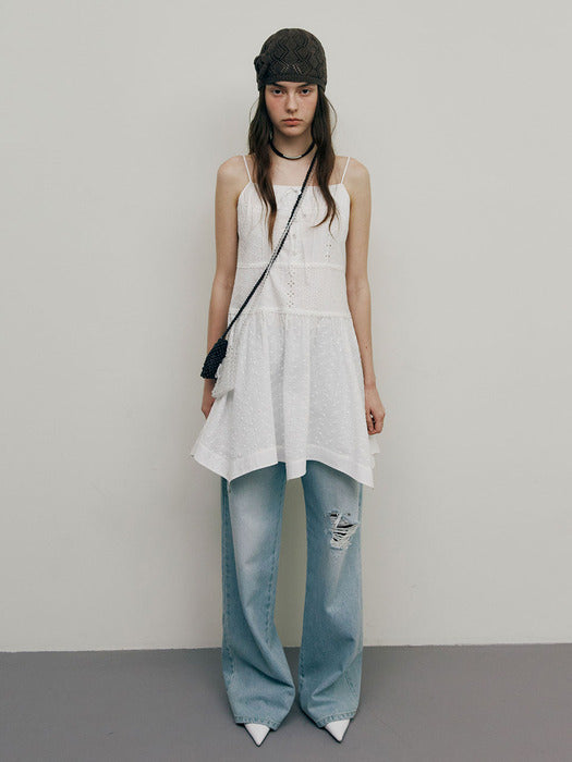 Raive Shirring Lace T-Shirt