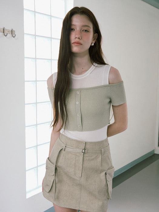 Raive Shoulder Cut-out Summer Knit