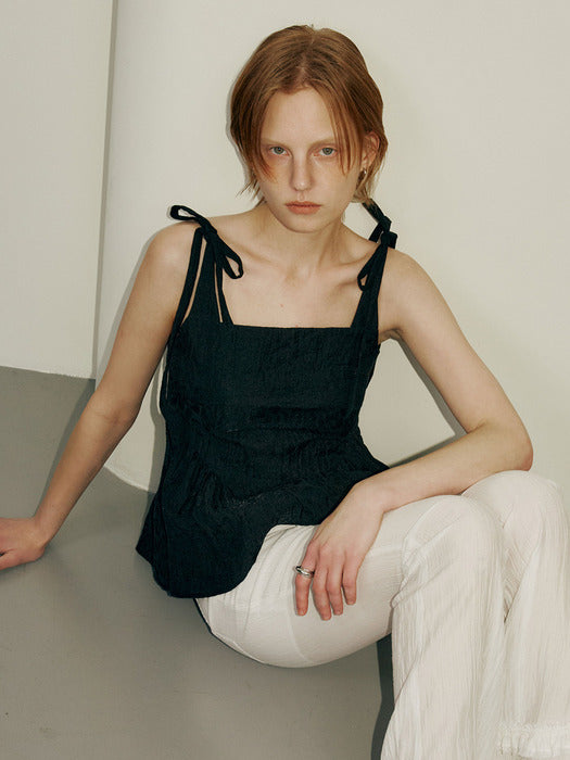Raive Jacquard Sleeveless Blouse