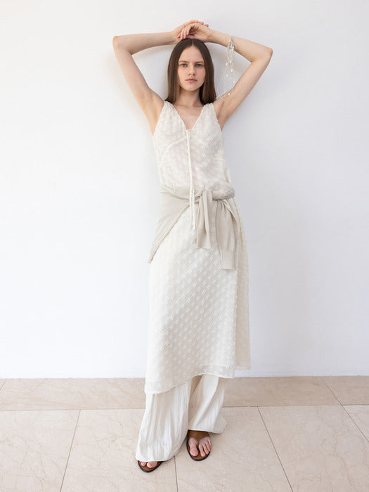 Loeuvre Sheer Lace Sleeveless Dress