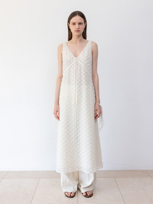 Loeuvre Sheer Lace Sleeveless Dress