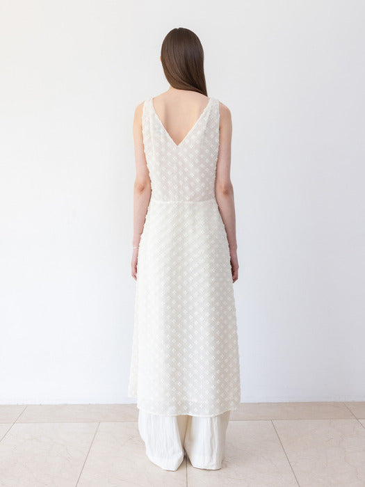Loeuvre Sheer Lace Sleeveless Dress