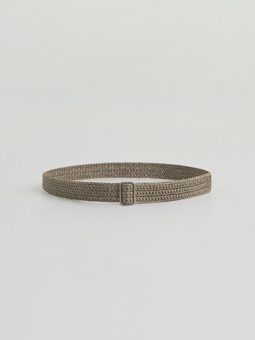 [moia] handmade knit belt (sage sand)