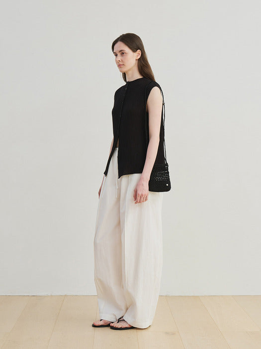 mini mesh knit bag (black)