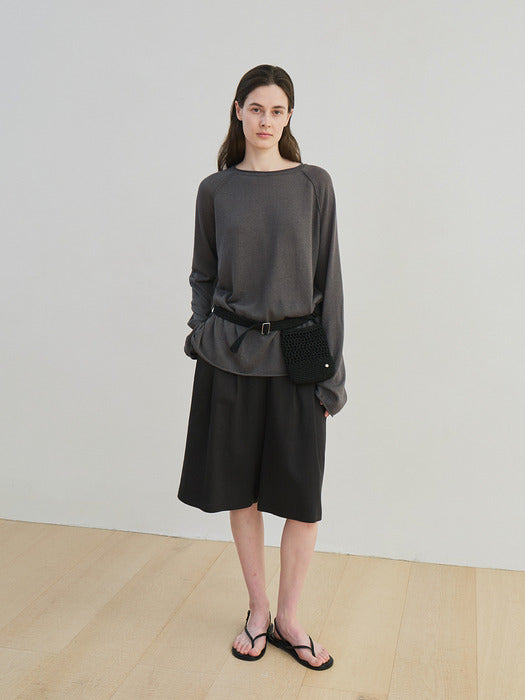 mini mesh knit bag (black)