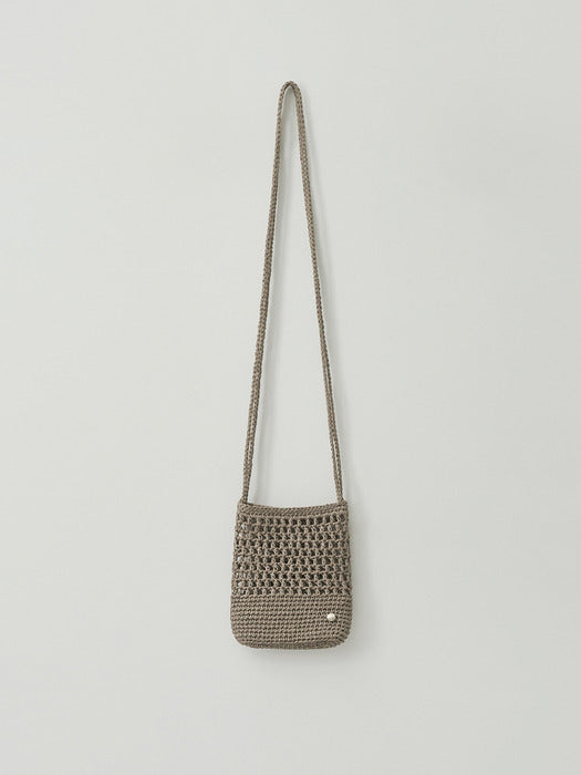 [moia] mini mesh knit bag (sage sand)