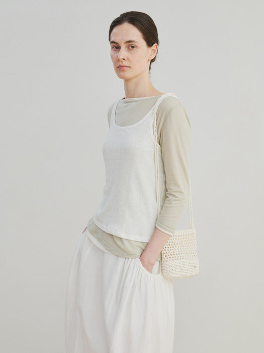 [moia] mini mesh knit bag (ivory)