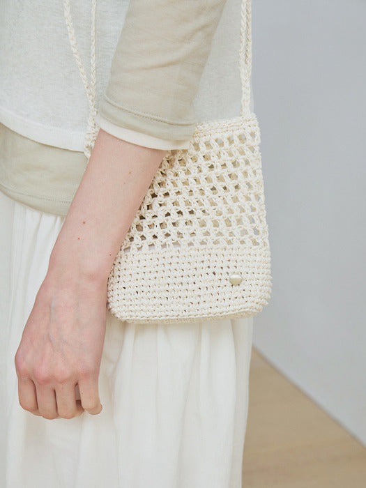 [moia] mini mesh knit bag (ivory)