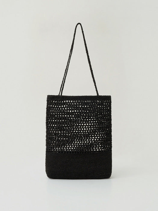 mesh knit bag (black)