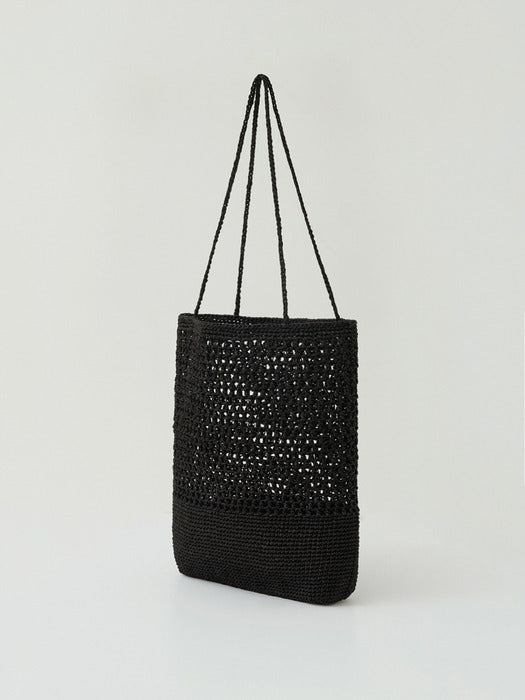 mesh knit bag (black)