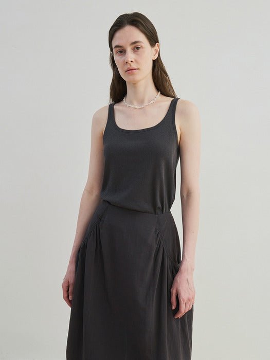 [moia] sleeveless t-shirt (charcoal)