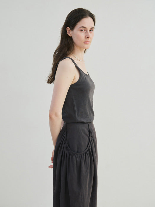 [moia] sleeveless t-shirt (charcoal)