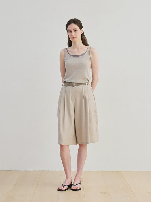 [moia] sleeveless t-shirt (beige)