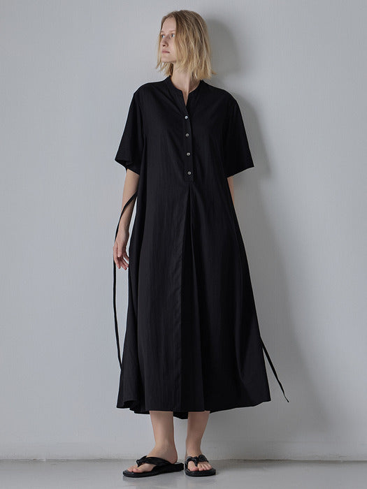 Facade Pattern Relaxed A-Line Dress black