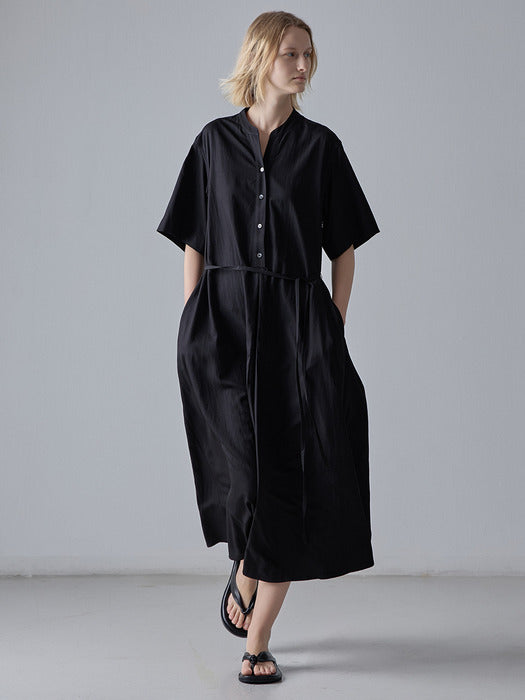 Facade Pattern Relaxed A-Line Dress black