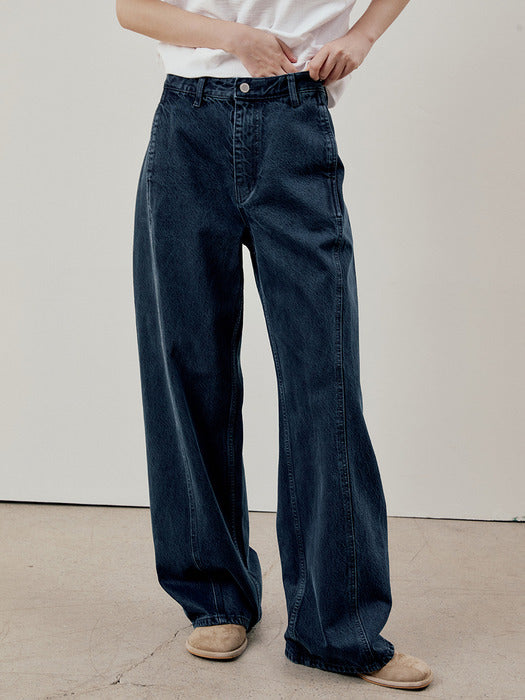 Facade Pattern Curved Denim vintage midnight