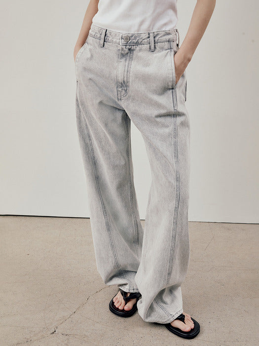 Facade Pattern Curved Denim light grey