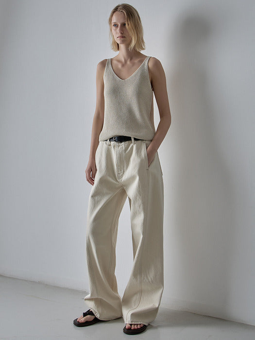 Facade Pattern Curved Denim ecru