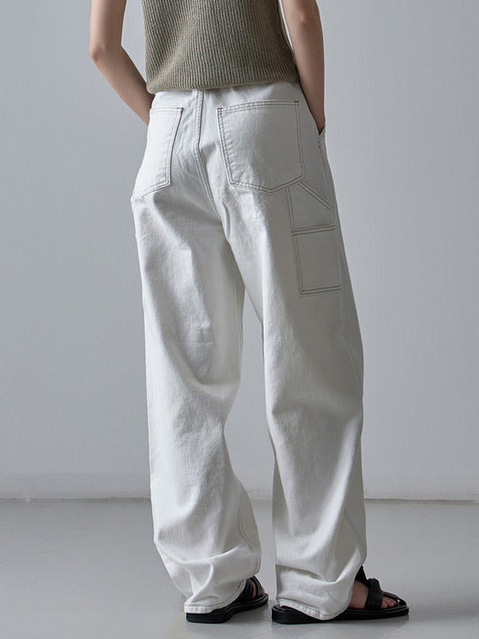 [facade pattern] Denim Work Pants_off white
