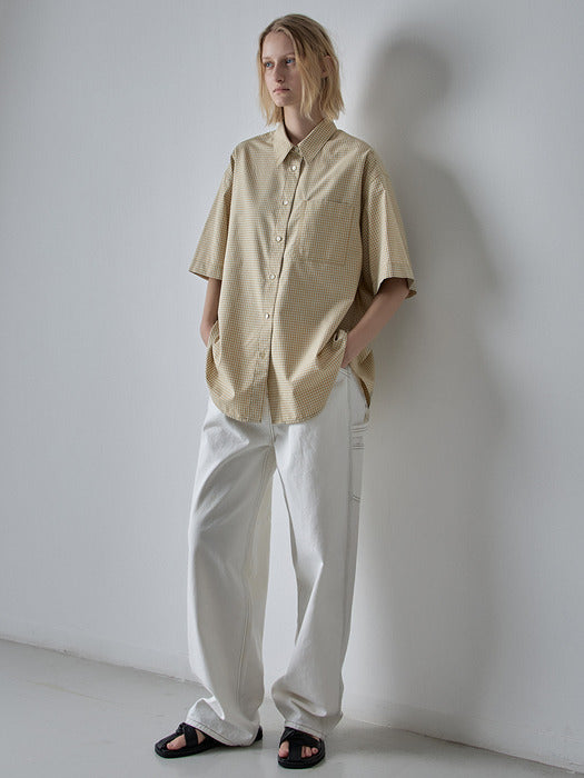 [facade pattern] Denim Work Pants_off white