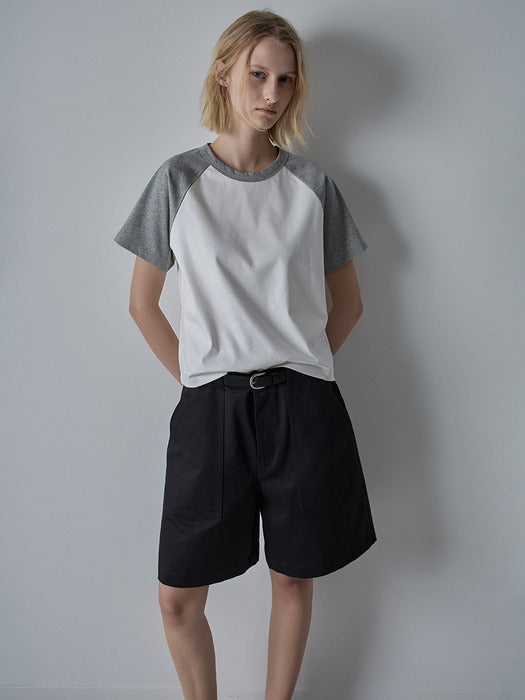 Facade Pattern Fatigue Bermuda Pants black