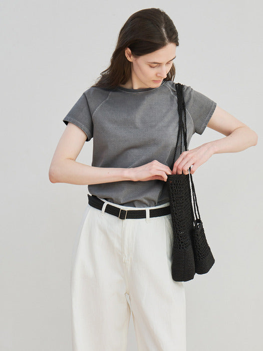 [moia] pigment washed t-shirt (blue gray)