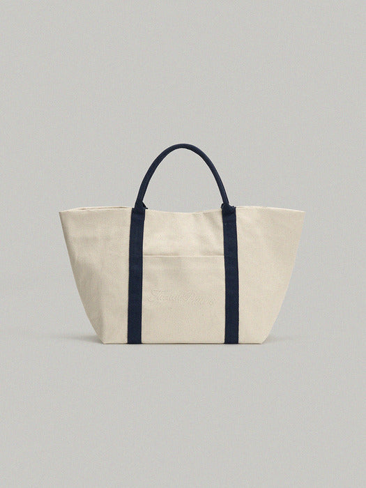 [facade pattern] Canvas Shopper Bag in 2 Colors