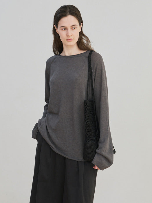 [moia] paper yarn knit (gray)