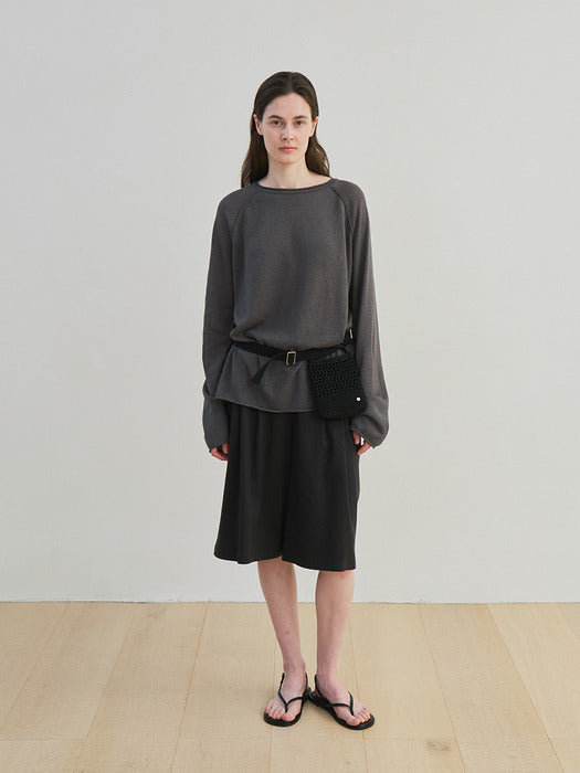 [moia] paper yarn knit (gray)