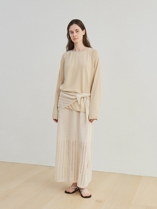 [moia] paper yarn knit (beige)