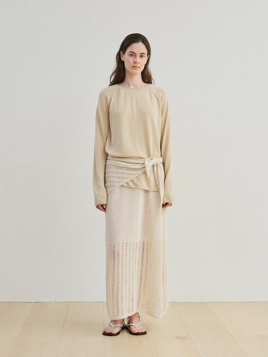 [moia] paper yarn knit (beige)