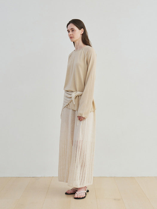 [moia] paper yarn knit (beige)