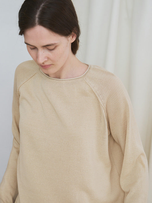 [moia] paper yarn knit (beige)