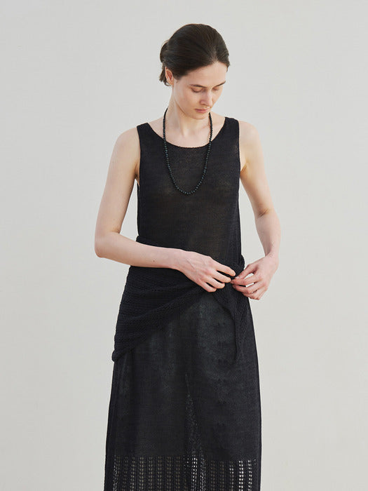 [moia] carpel scarf (navy)