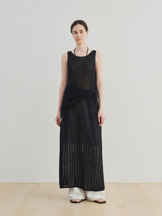 [moia] carpel scarf (navy)